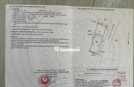 CHÍNH CHỦ CẦN TIỀN BÁN GẤP ĐẤT THANH ĐA- BÌNH QUỚI, CÓ SỔ